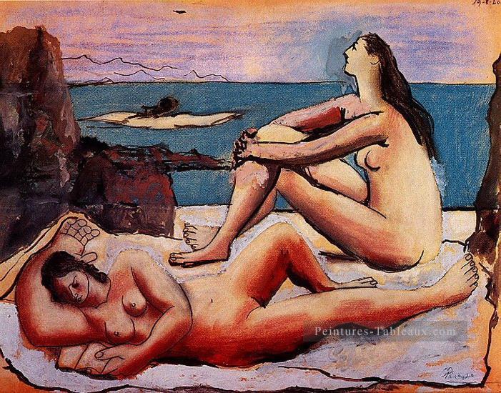 Trois baigneuses 4 1920 cubiste Pablo Picasso Peintures à l'huile